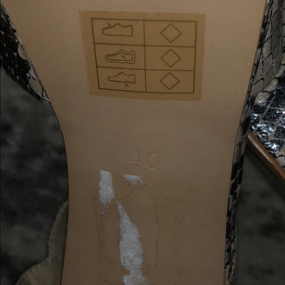 Topshop- Snake Skin Open-toe Pumps- Size 40 - Picture 7 of 7